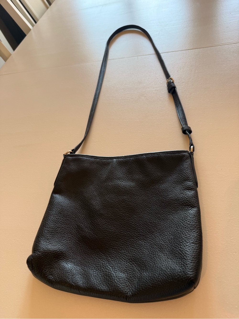 COACH Black Pebbled Leather Crossbody with Gold Logo - Picture 7 of 12